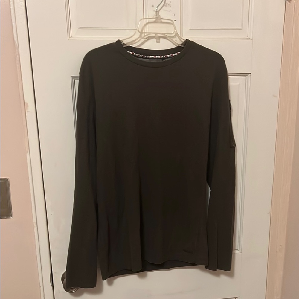 Brave Soul Men's Dark Green Long Sleeve Shirt Size M